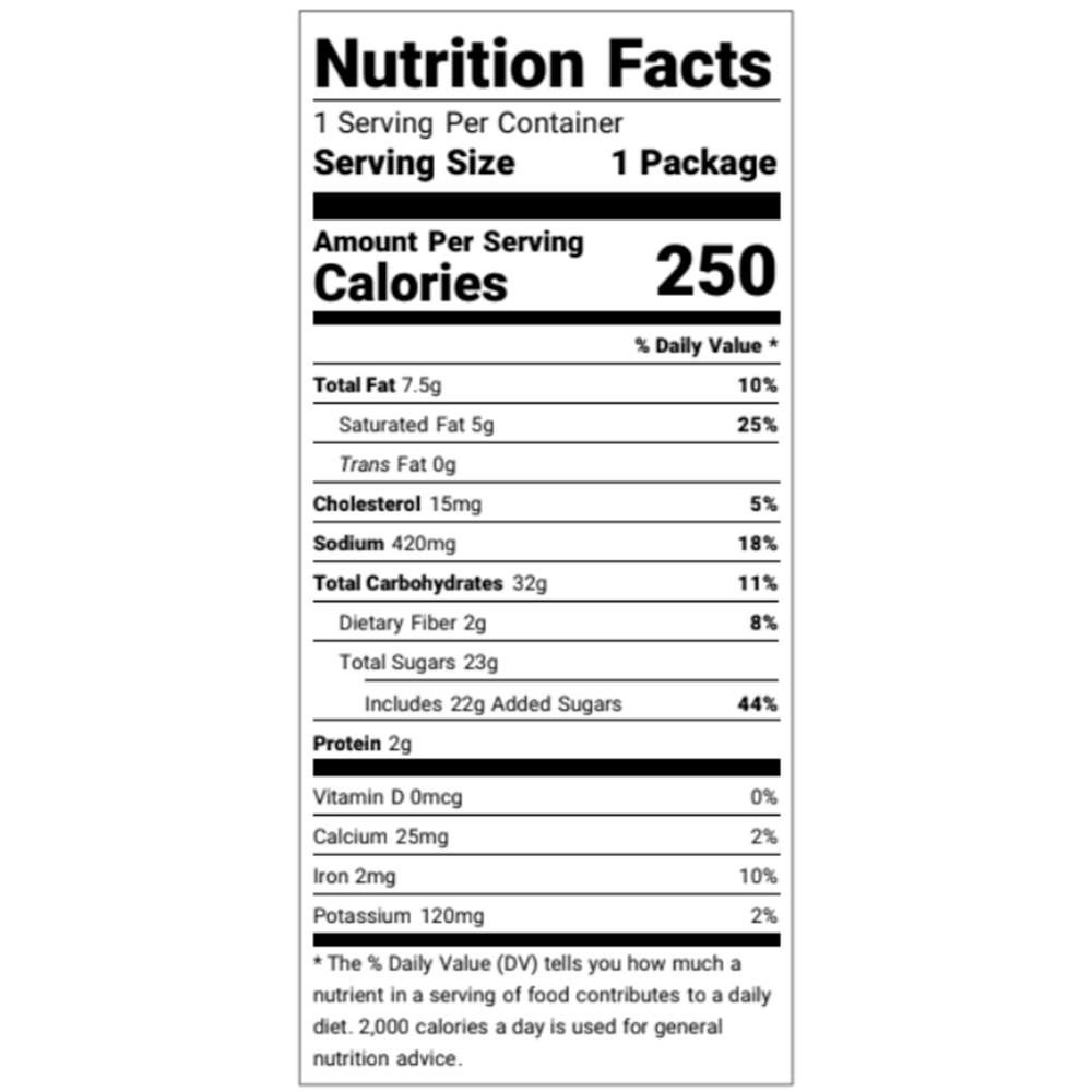 Salted Caramel Snack Bag