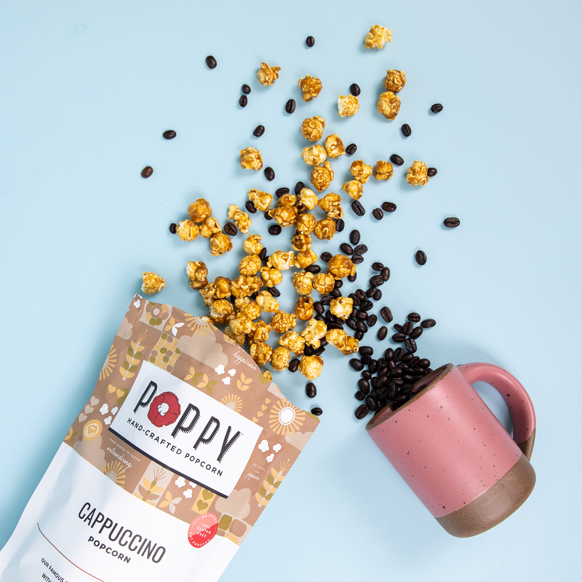 Cappuccino - Case of 12 Bags - Poppy Hand-Crafted Popcorn