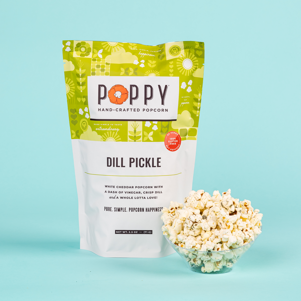 Dill Pickle - Case of 12 Bags - Poppy Hand-Crafted Popcorn
