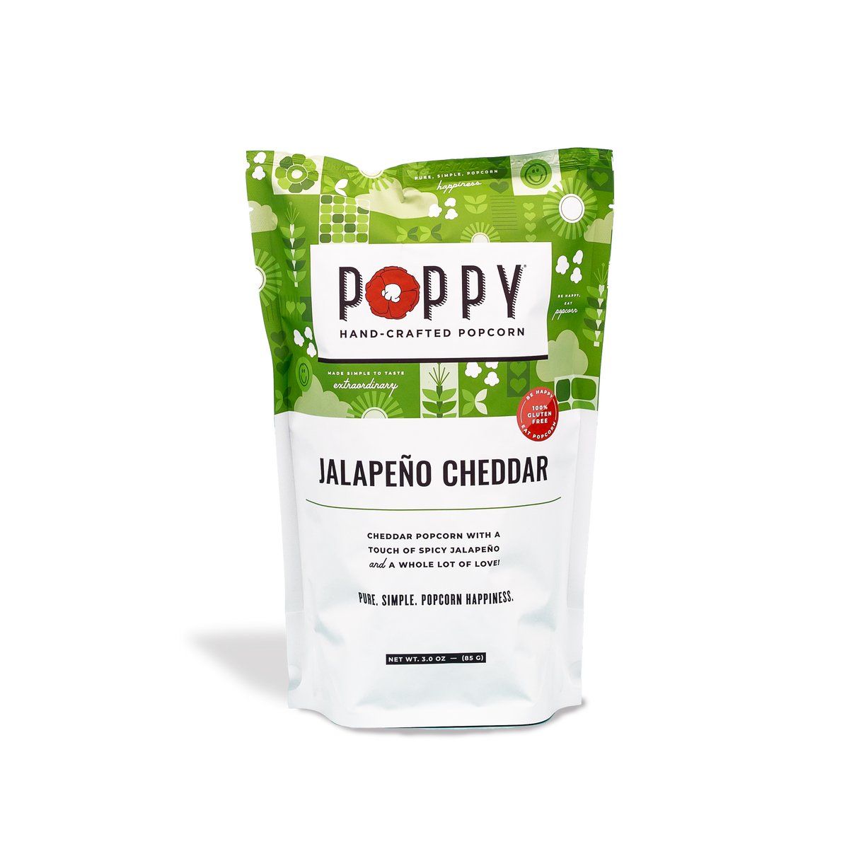 Jalapeno Cheddar - Case of 12 Bags - Poppy Hand-Crafted Popcorn