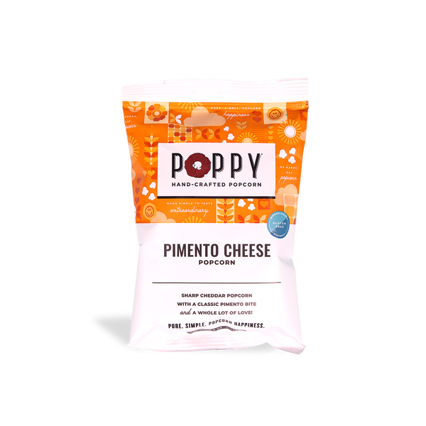 Pimento Cheese Popcorn Snack Bag | Poppy Handcrafted Popcorn