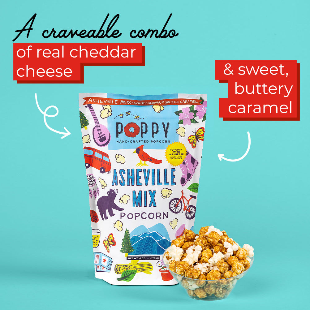 Asheville Mix Artist Bag | Poppy Hand-Crafted Popcorn
