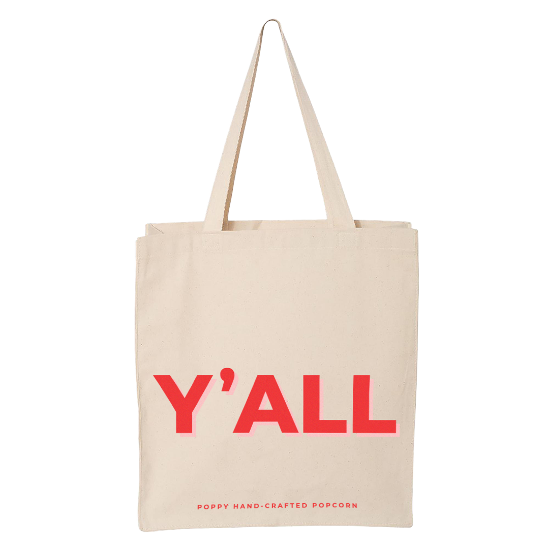 FREE GIFT: Y'all Tote Bag - Poppy Hand-Crafted Popcorn