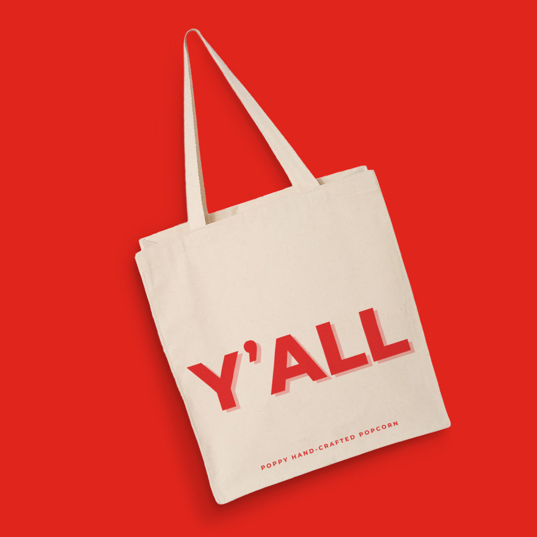FREE GIFT: Y'all Tote Bag - Poppy Hand-Crafted Popcorn