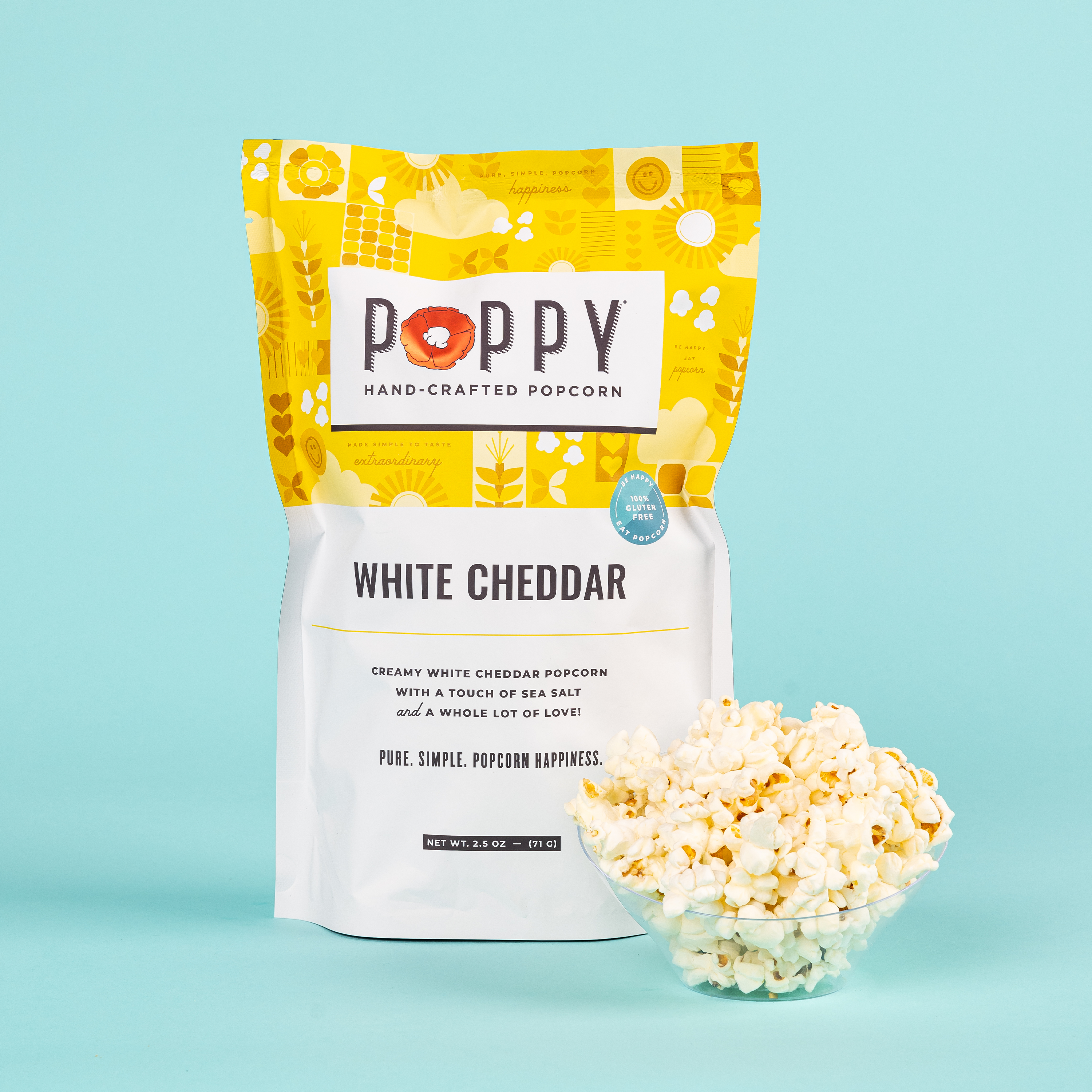 White Cheddar - Case of 12 Bags - Poppy Hand-Crafted Popcorn